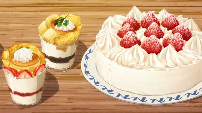 ホールケーキとプリンサンデー
