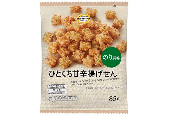 トップバリュ ひとくち甘辛揚げせん(のり味)